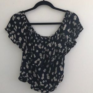 Daisy blue off the shoulder top